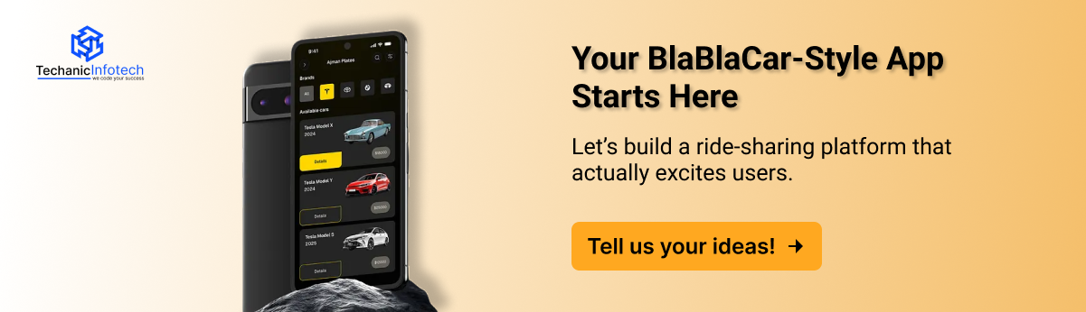 Develop an App LIke BlahBlahCar CTA